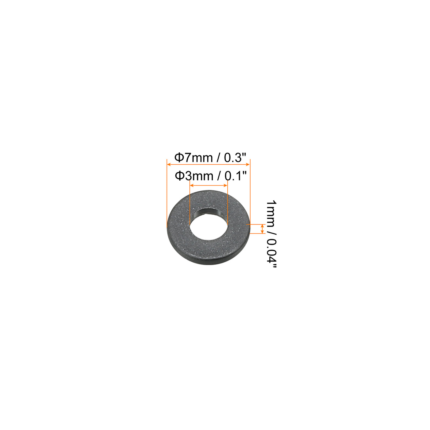 Harfington M3 Nylon Flat Washer, 150pcs 3mm ID 7mm OD 1mm Thick Sealing Spacer Gasket