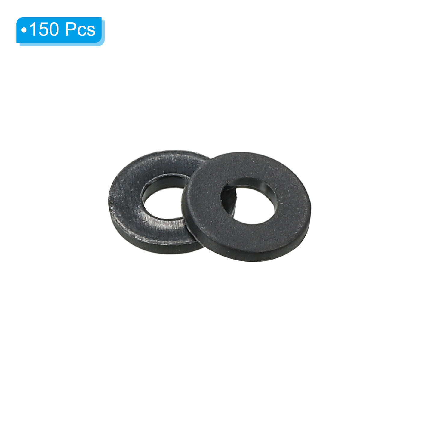 Harfington M3 Nylon Flat Washer, 150pcs 3mm ID 7mm OD 1mm Thick Sealing Spacer Gasket
