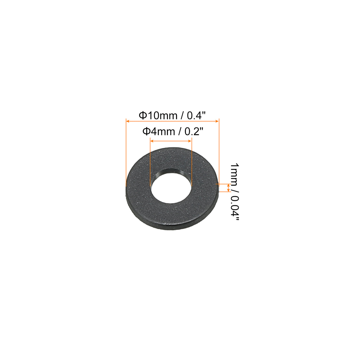 Harfington M4 Nylon Flat Washer, 150pcs 4mm ID 10mm OD 1mm Thick Sealing Spacer Gasket