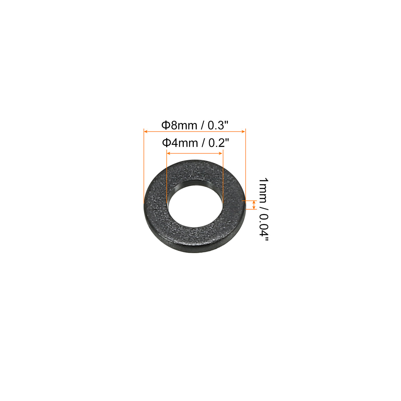 Harfington M4 Nylon Flat Washer, 80pcs 4mm ID 8mm OD 1mm Thick Sealing Spacer Gasket