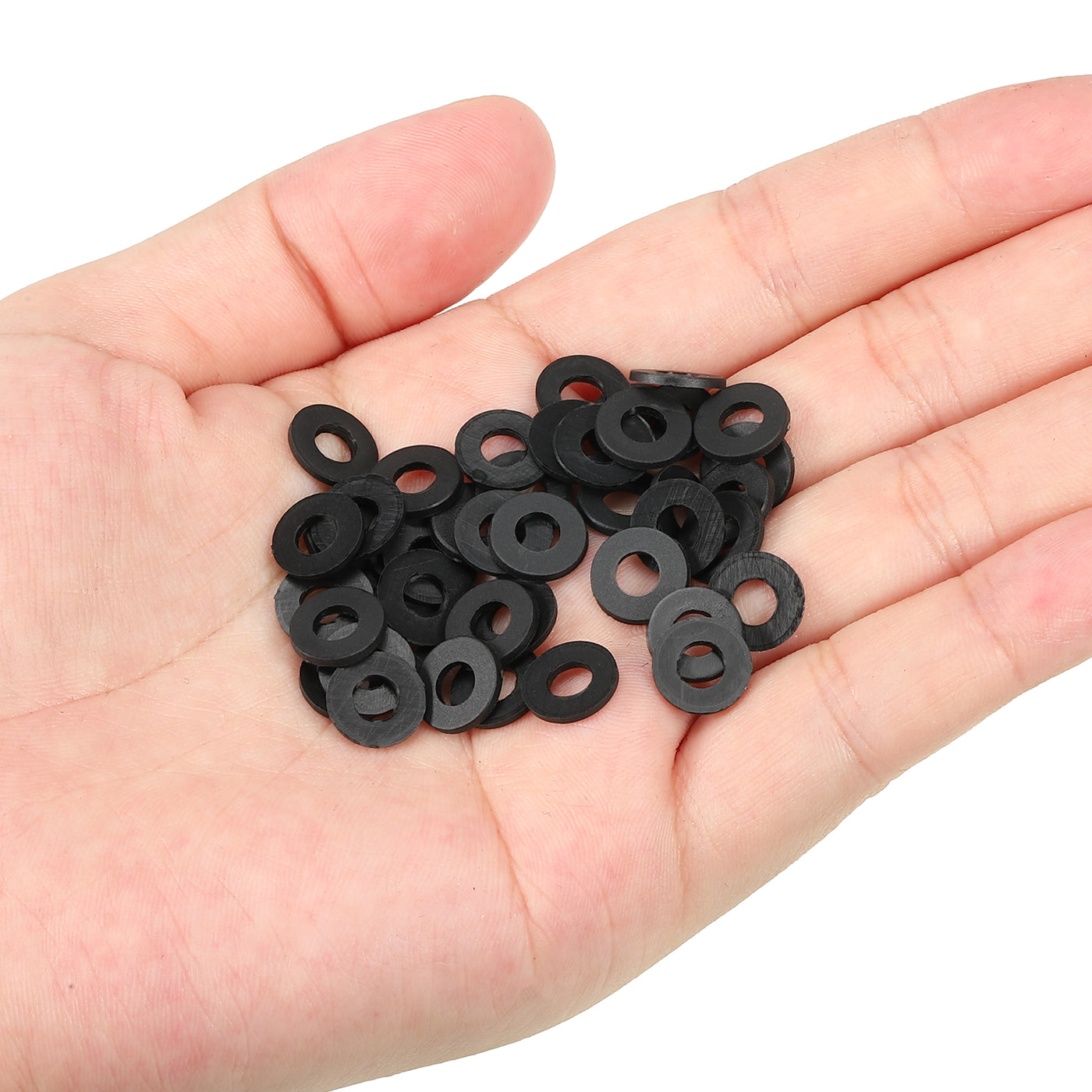 Harfington M4 Nylon Flat Washer, 80pcs 4mm ID 9mm OD 1mm Thick Sealing Spacer Gasket