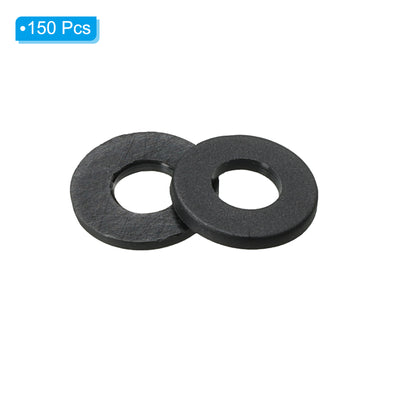 Harfington M4 Nylon Flat Washer, 150pcs 4mm ID 9mm OD 1mm Thick Sealing Spacer Gasket