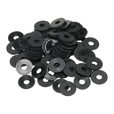 Harfington M5 Nylon Flat Washer, 100pcs 5mm ID 15mm OD 1mm Thick Sealing Spacer Gasket