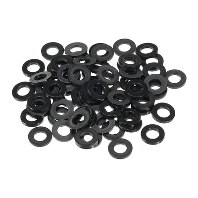 Harfington M6 Nylon Flat Washer, 80pcs 6mm ID 12mm OD 1.5mm Thick Sealing Spacer Gasket