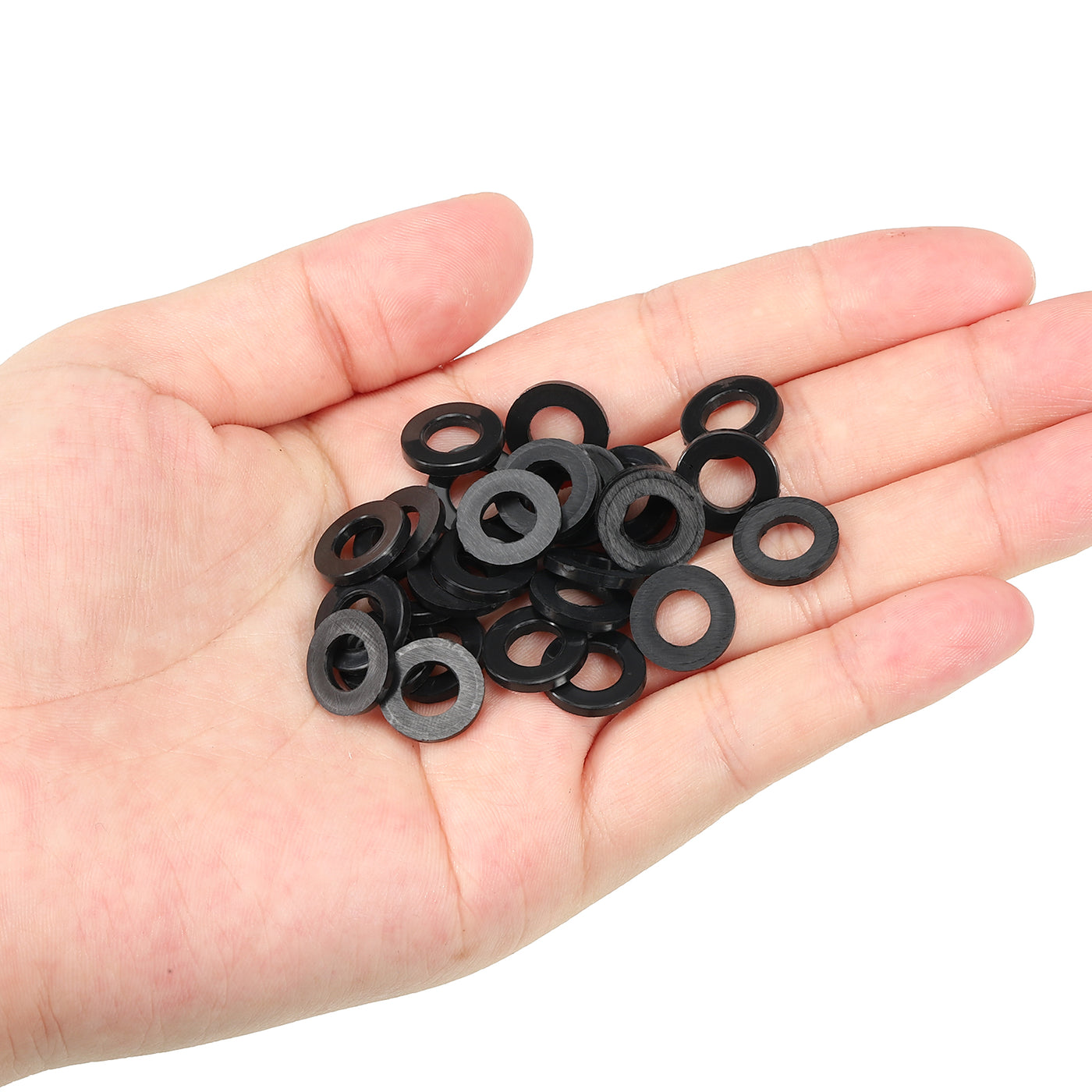 Harfington M6 Nylon Flat Washer, 150pcs 6mm ID 12mm OD 1.5mm Thick Sealing Spacer Gasket