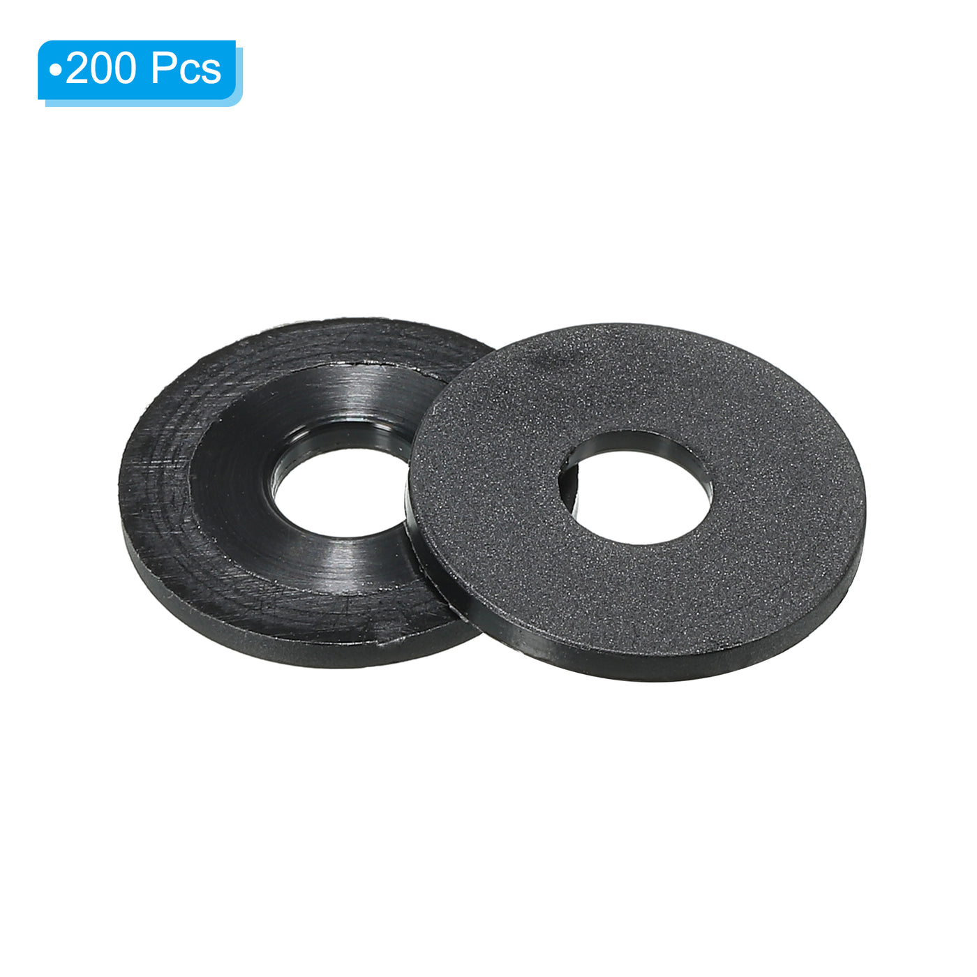 Harfington M6 Nylon Flat Washer, 200pcs 6mm ID 18mm OD 1.5mm Thick Sealing Spacer Gasket