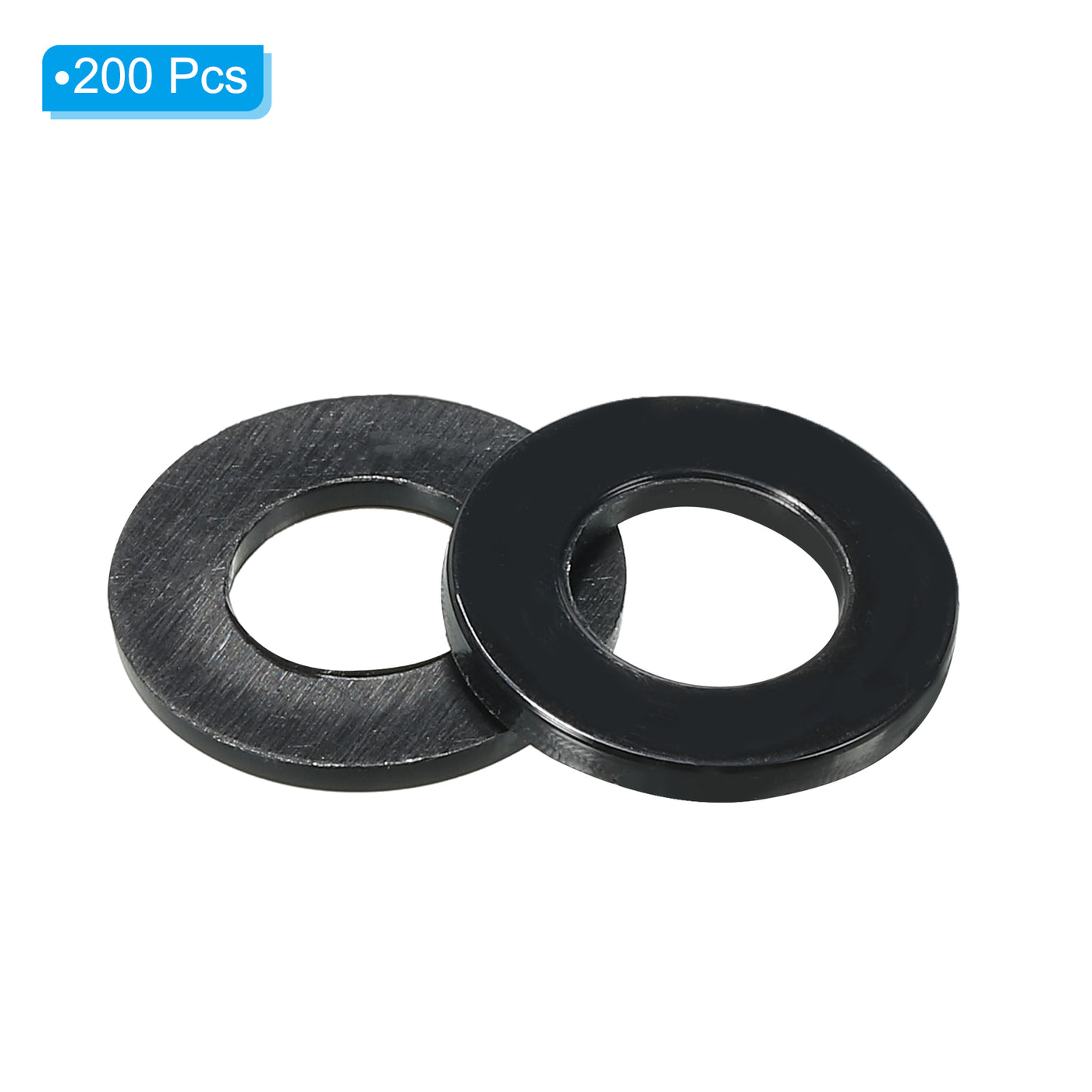Harfington M8 Nylon Flat Washer, 200pcs 8mm ID 16mm OD 1.5mm Thick Sealing Spacer Gasket