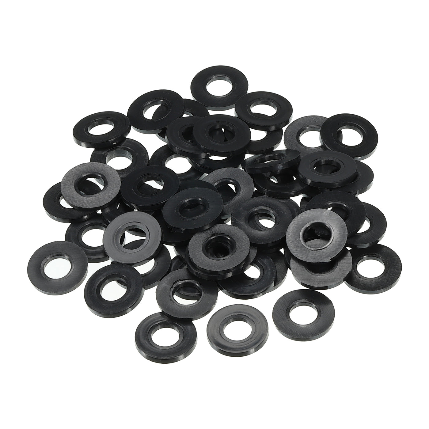 Harfington M8 Nylon Flat Washer, 100pcs 8mm ID 19mm OD 2mm Thick Sealing Spacer Gasket