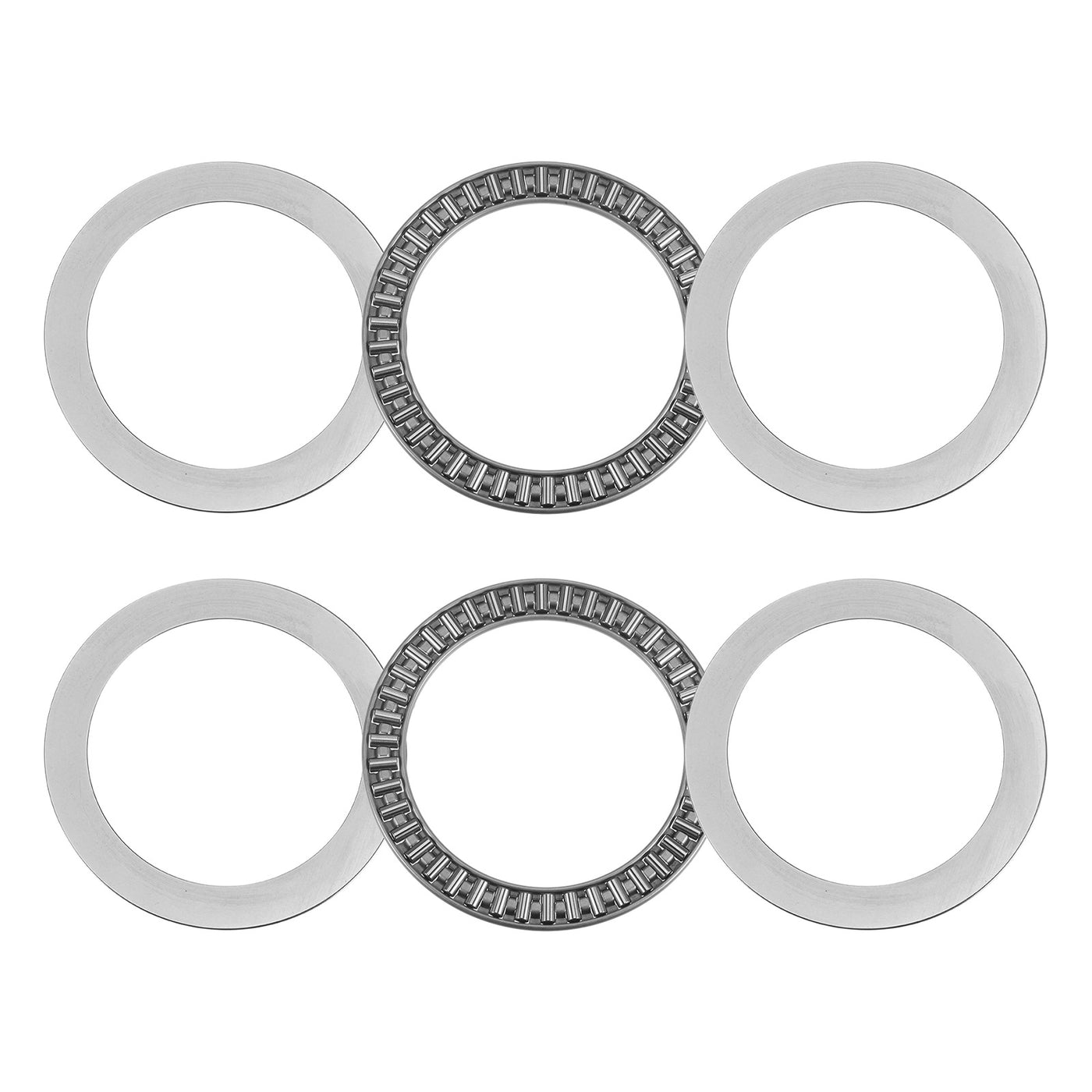 uxcell Uxcell AXK75100 Thrust Needle Roller Bearings 75x100x4mm with AS75100 Washers 2pcs