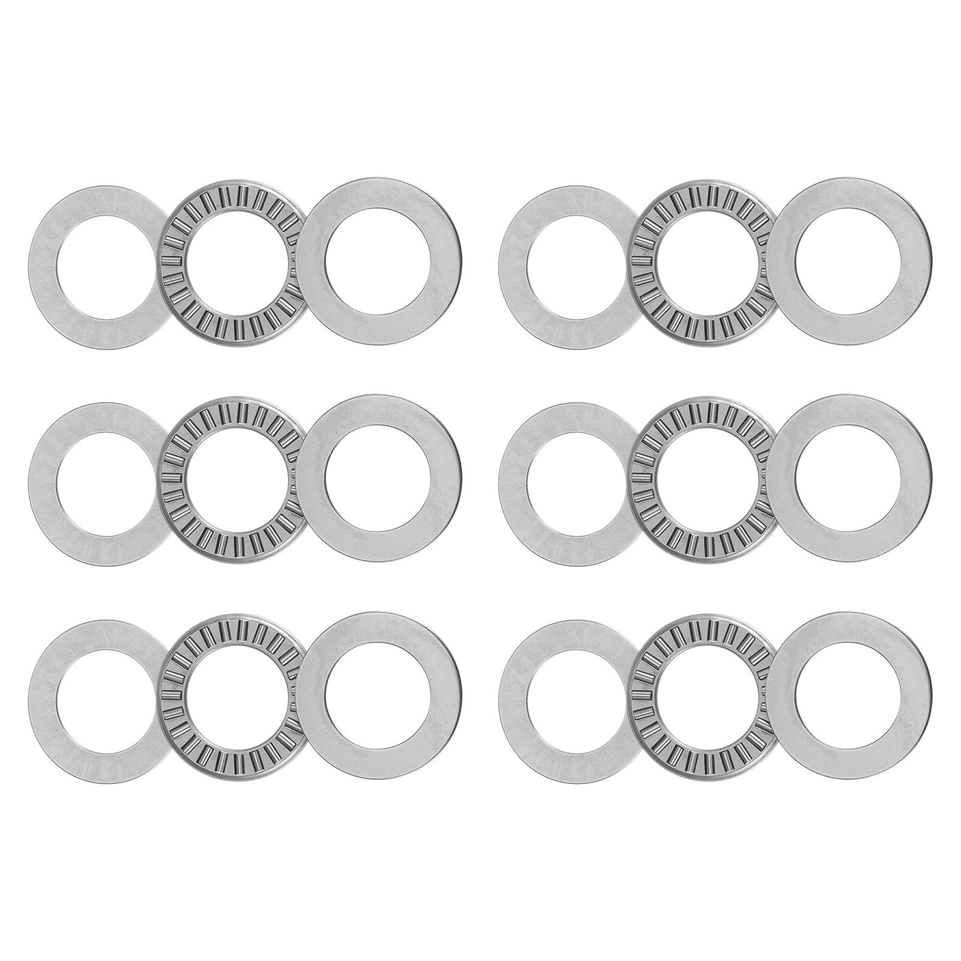 uxcell Uxcell NTA1220 Thrust Needle Roller Bearings 3/4"x1-1/4"x5/64" with Washers 6pcs
