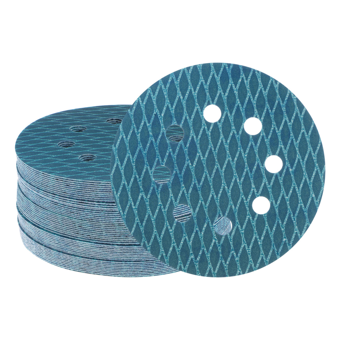 Harfington 50pcs Diamond Shape Sanding Discs 5" 400 Grit Hook & Loop Rhomb Sandpaper 8 Hole