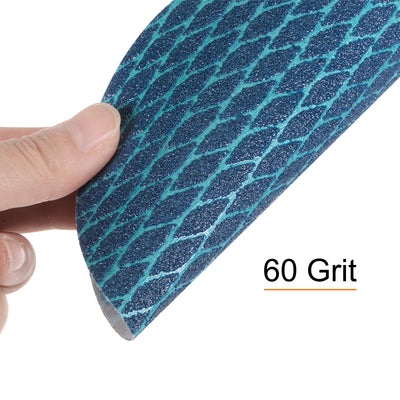 Harfington 50pcs Diamond Shape Sanding Discs 5 Inch 60 Grit Hook & Loop Rhomb Sandpaper