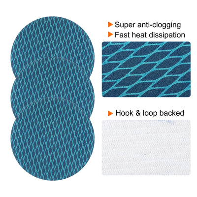 Harfington 50pcs Diamond Shape Sanding Discs 6 Inch 180 Grit Hook & Loop Rhomb Sandpaper