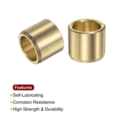 Harfington 2pcs Sleeve Bearings 3/4"x1"x7/8" Wrapped Oilless Bushings Brass Alloy