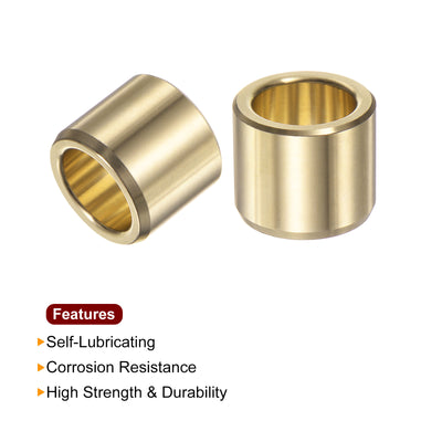 Harfington 2pcs Sleeve Bearings 5/8"x7/8"x3/4" Wrapped Oilless Bushings Brass Alloy
