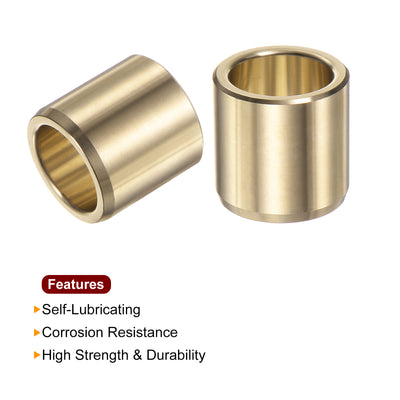 Harfington 2pcs Sleeve Bearings 3/4"x1"x1" Wrapped Oilless Bushings Brass Alloy