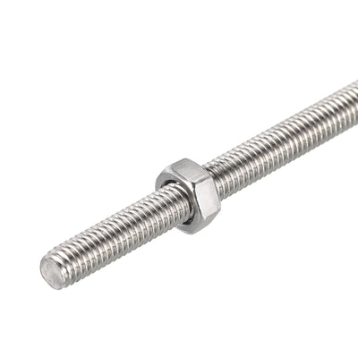 Harfington 24Pack M4 x 350mm Fully Threaded Rod W 24Pack Hex Nuts, 0.7mm Thread Pitch