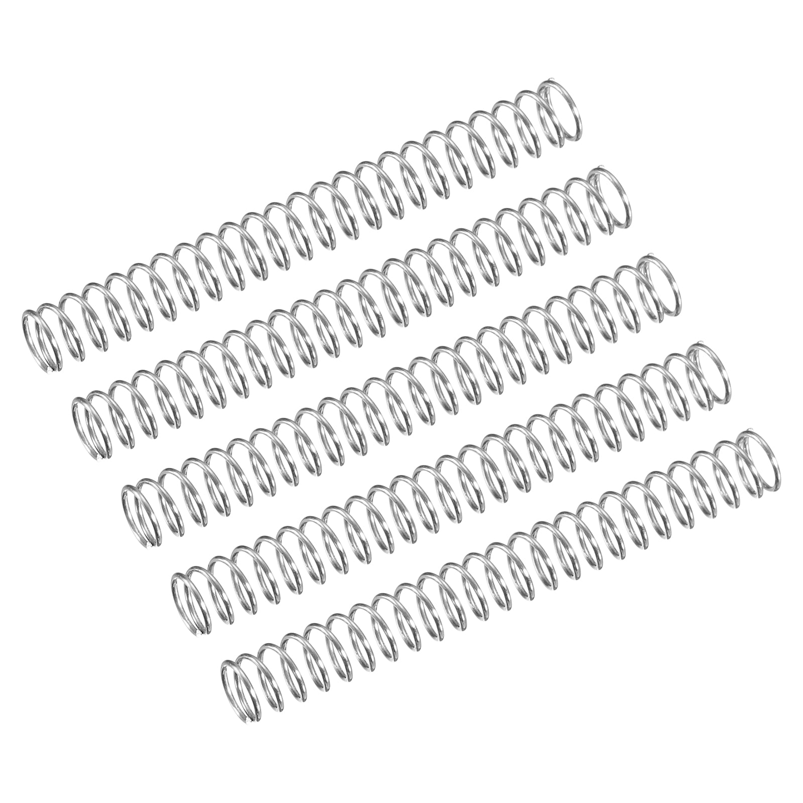 Uxcell Compression Spring, 5Pcs 304 Stainless Steel, 4mm OD, 0.4mm Wire ...