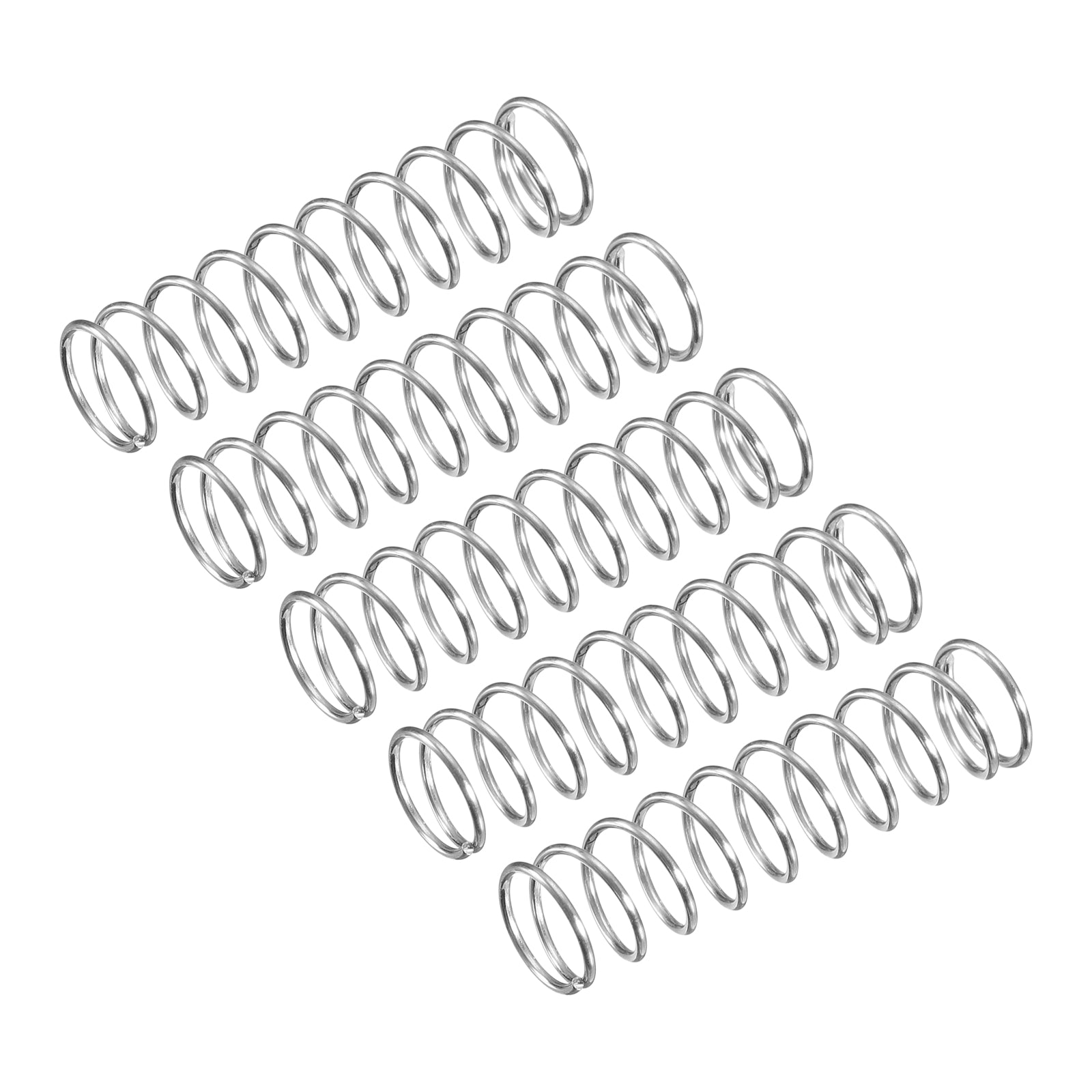 Uxcell Compression Spring, 5Pcs 304 Stainless Steel, 7mm OD, 0.5mm Wire ...