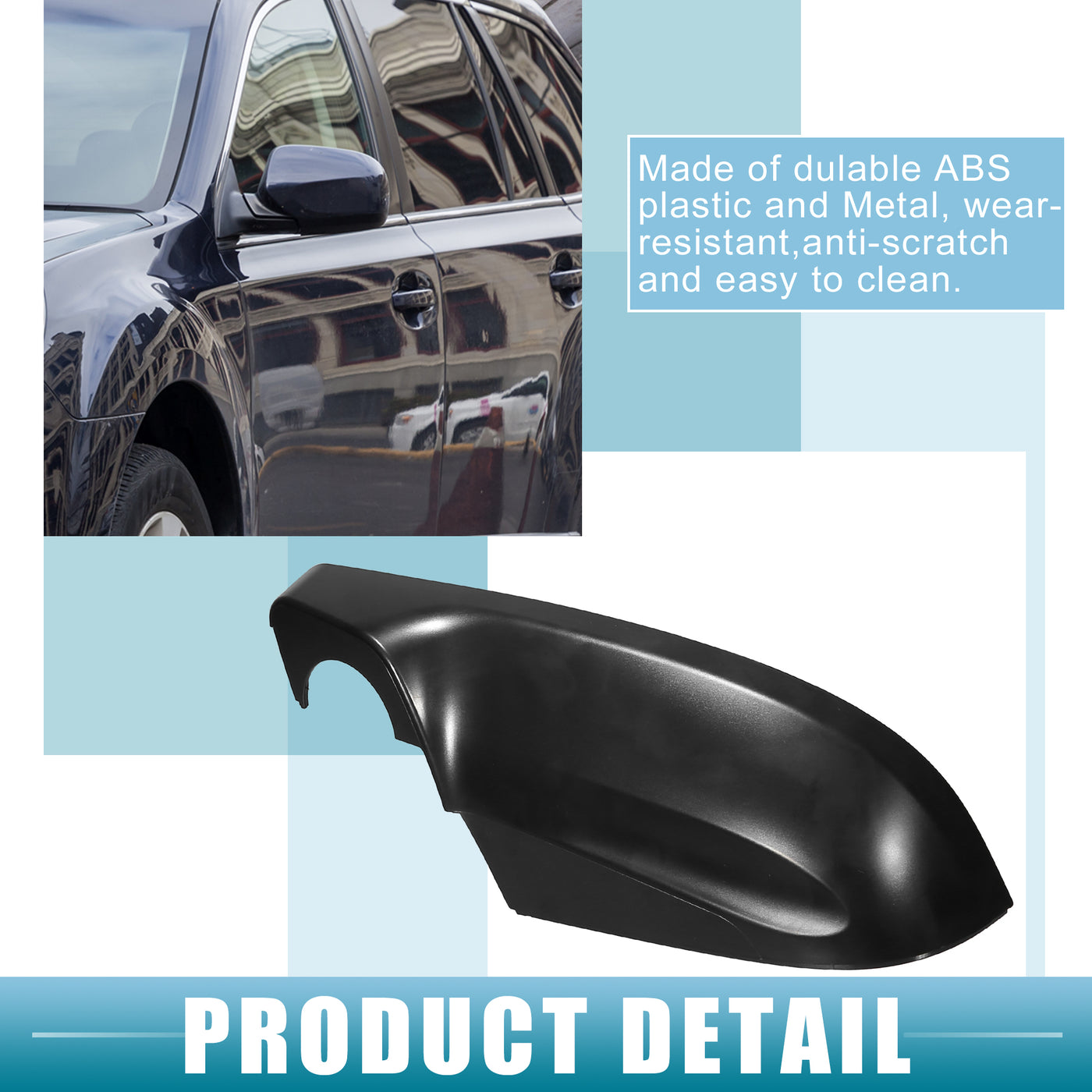 A ABSOPRO Rearview Mirror Cover Cap No.91054FL20A Left Side Door Mirror Cover for Subaru Ascent 2.4L 2019-2022 for Subaru Impreza 2017-2023 ABS Plastic Black