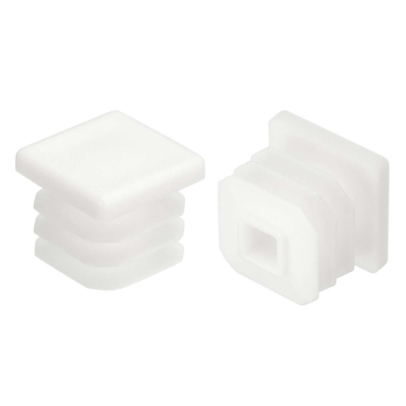 uxcell Uxcell 8Pcs 16mmx16mm(0.63inch) Plastic Tubing Plug Square Post End Caps White