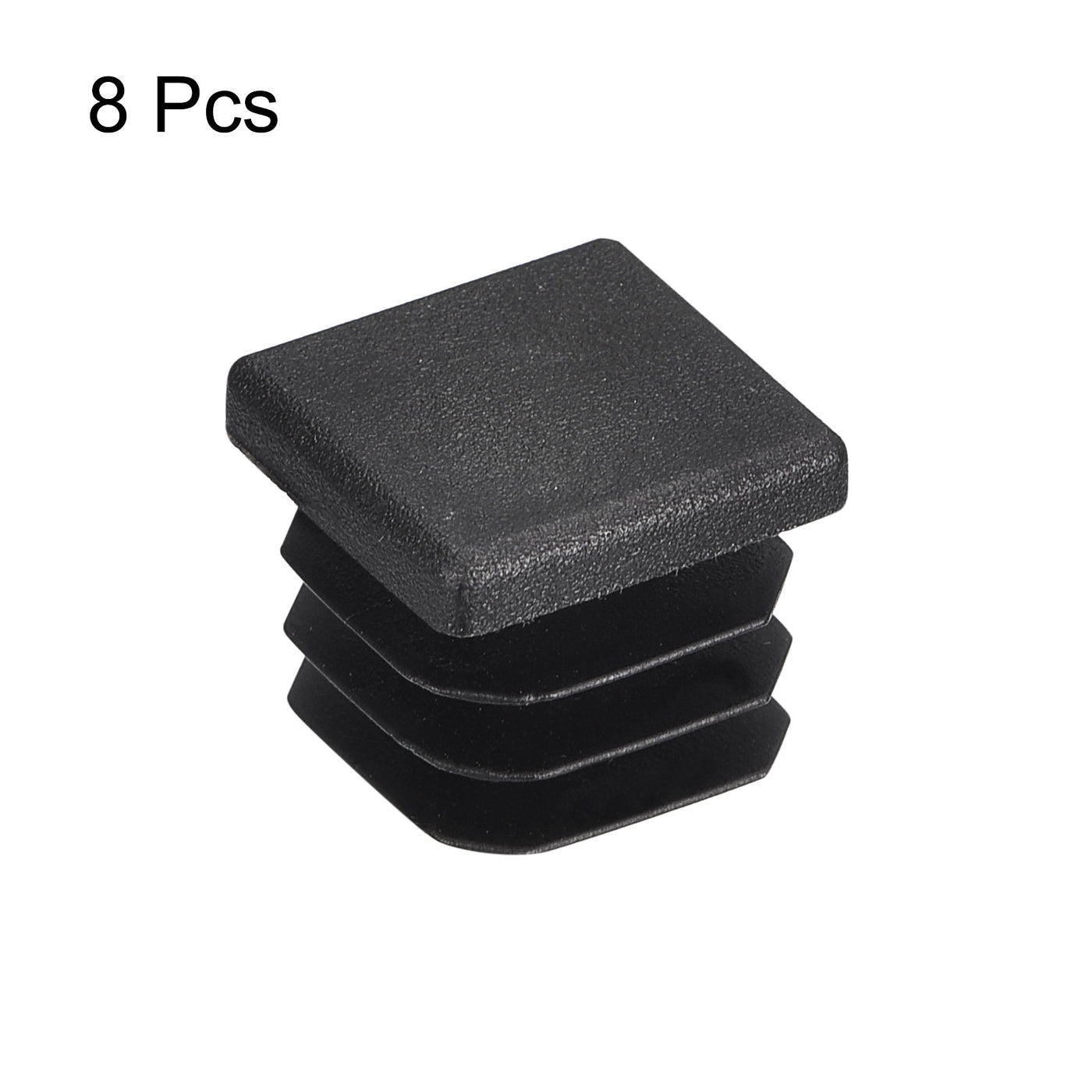 uxcell Uxcell 8Pcs 16mmx16mm(0.63inch) Plastic Tubing Plug Square Post End Caps Black
