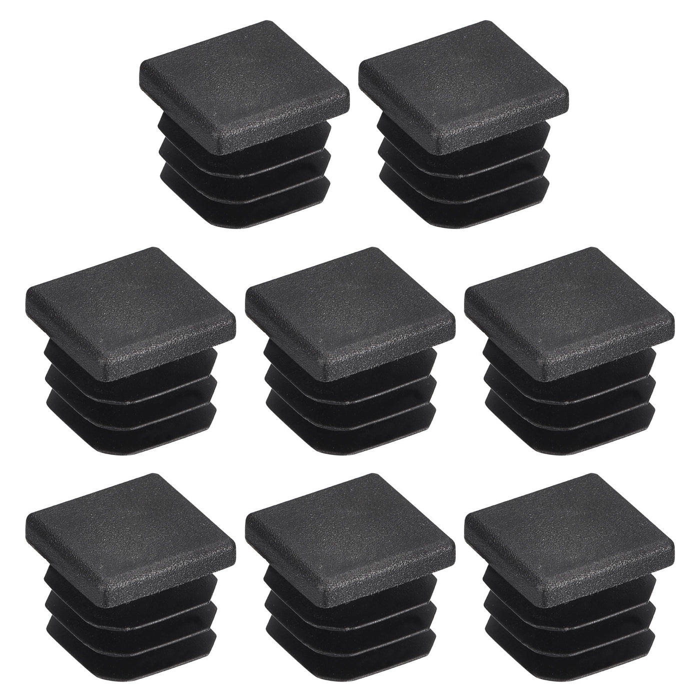 uxcell Uxcell 8Pcs 16mmx16mm(0.63inch) Plastic Tubing Plug Square Post End Caps Black