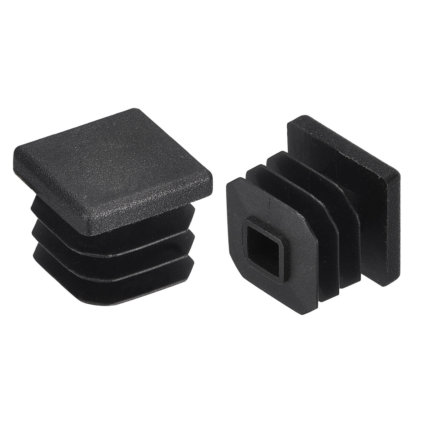 uxcell Uxcell 4Pcs 16mmx16mm(0.63inch) Plastic Tubing Plug Square Post End Caps Black
