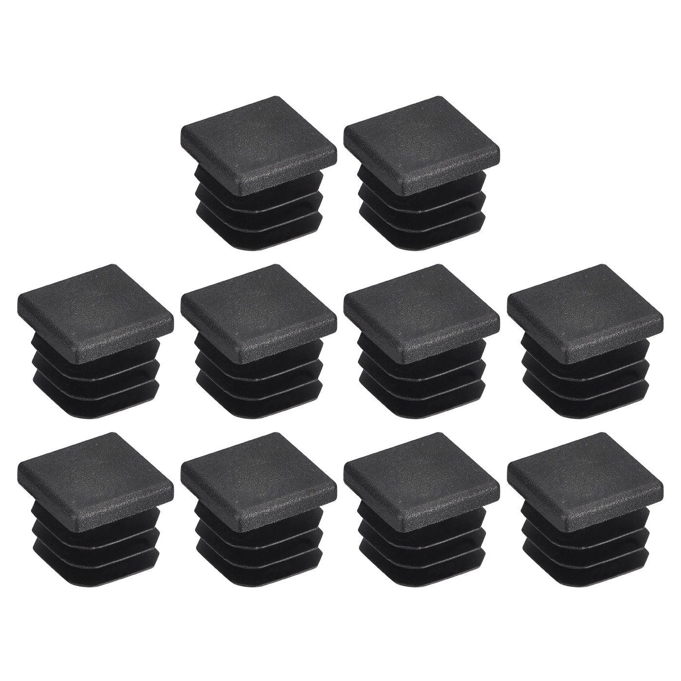 uxcell Uxcell 10Pcs 16mmx16mm(0.63inch) Plastic Tubing Plug Square Post End Caps Black