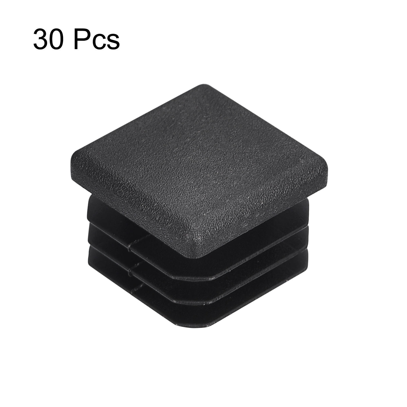 uxcell Uxcell 30Pcs 20mmx20mm(0.79inch) Plastic Tubing Plug Square Post End Caps Black