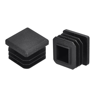 Harfington Uxcell 8Pcs 20mmx20mm(0.79inch) Plastic Tubing Plug Square Post End Caps Black