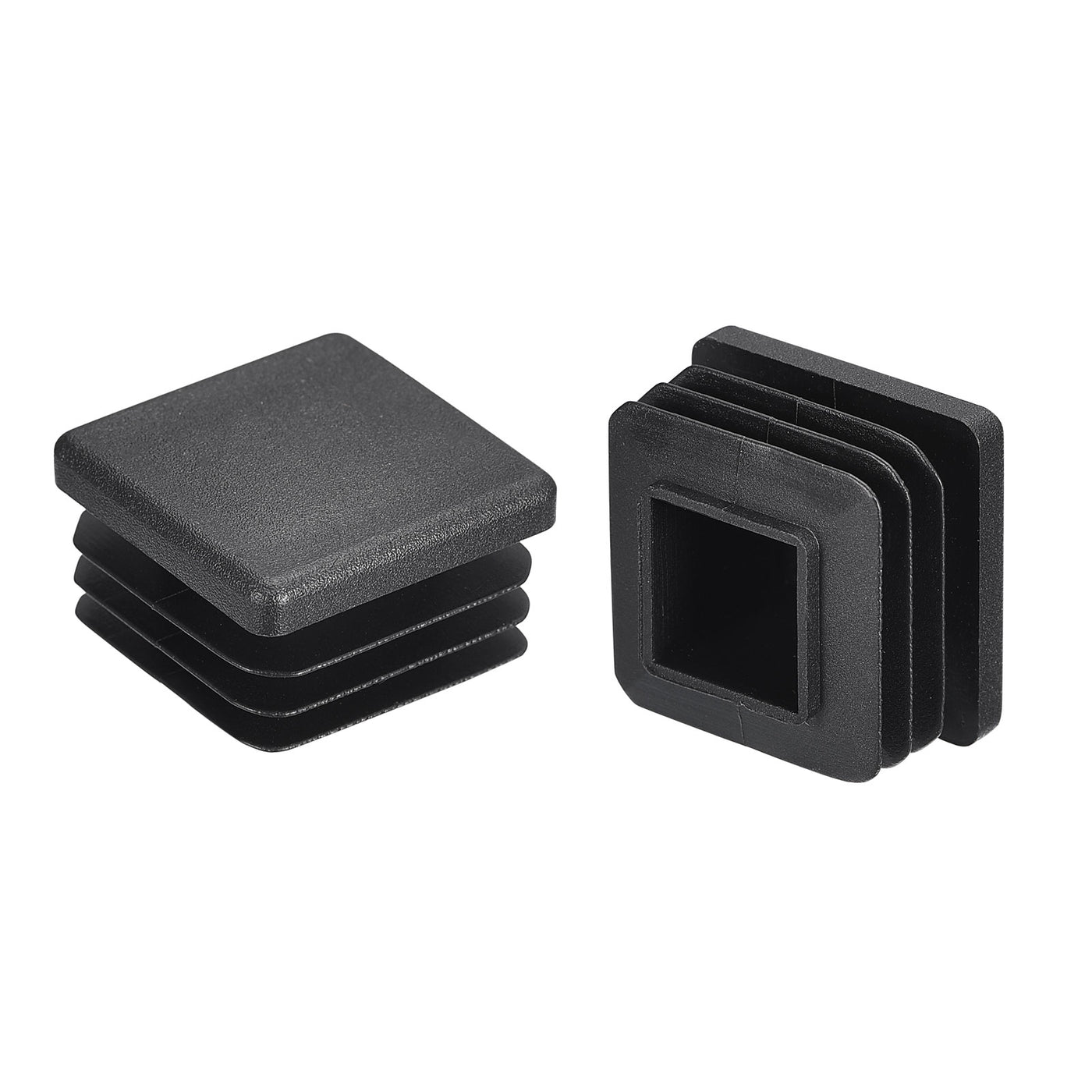 uxcell Uxcell 8Pcs 25mmx25mm(0.98inch) Plastic Tubing Plug Square Post End Caps Black
