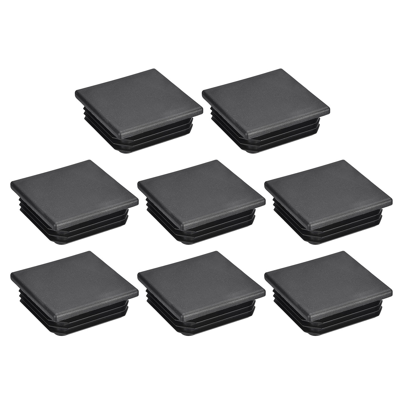 uxcell Uxcell 8Pcs 60mmx60mm(2.36inch) Plastic Tubing Plug Square Post End Caps Black