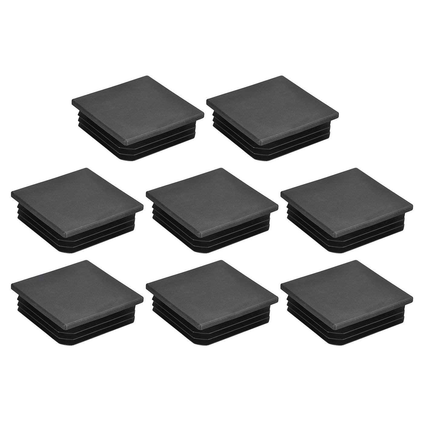 uxcell Uxcell 8Pcs 70mmx70mm(2.76inch) Plastic Tubing Plug Square Post End Caps Black