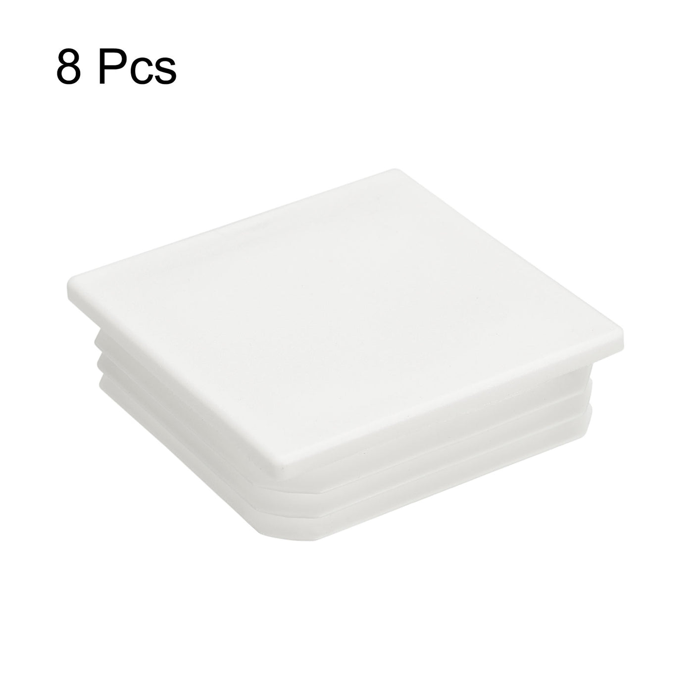 uxcell Uxcell 8Pcs 70mmx70mm(2.76inch) Plastic Tubing Plug Square Post End Caps White