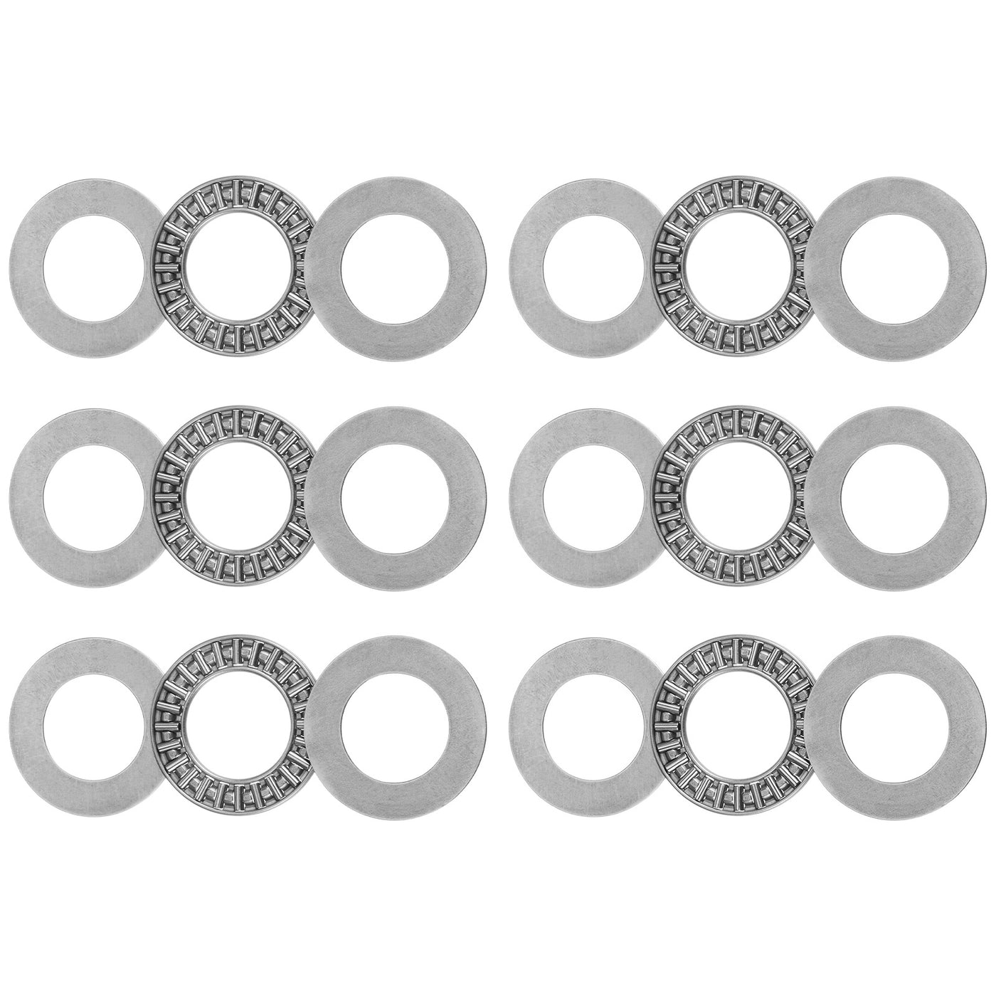 uxcell Uxcell AXK2035 Thrust Needle Roller Bearings 20x35x2mm with AS2035 Washers 6pcs