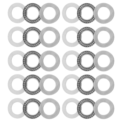 Harfington Uxcell AXK2542 Thrust Needle Roller Bearings 25x42x2mm with AS2542 Washers 10pcs