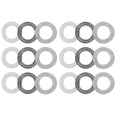 Harfington Uxcell AXK2542 Thrust Needle Roller Bearings 25x42x2mm with AS2542 Washers 6pcs