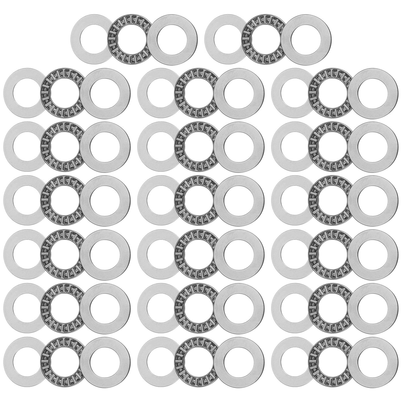 uxcell Uxcell AXK1730 Thrust Needle Roller Bearings 17x30x2mm with AS1730 Washers 20pcs
