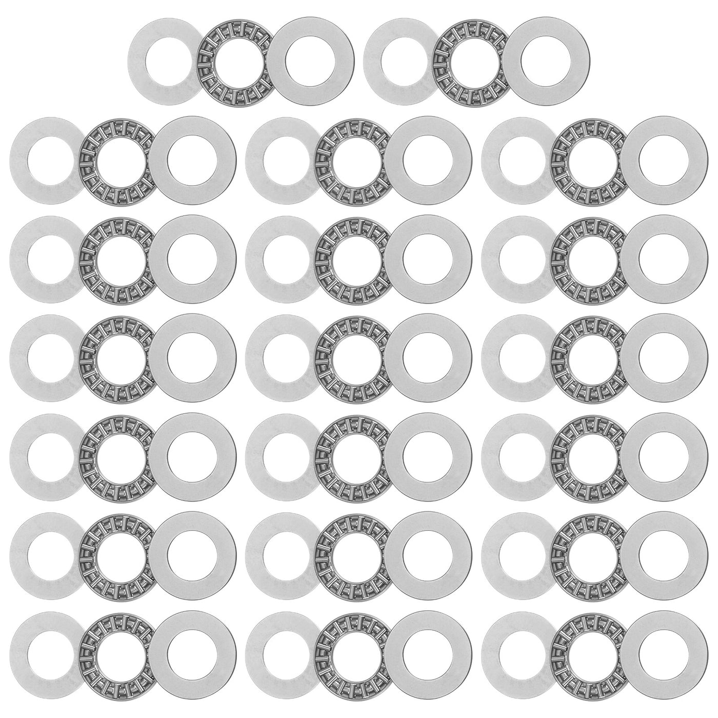 uxcell Uxcell AXK1528 Thrust Needle Roller Bearings 15x28x2mm with AS1528 Washers 20pcs