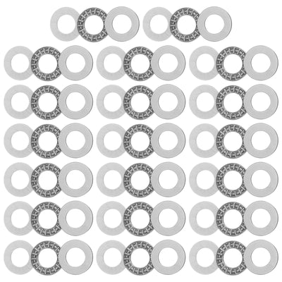 Harfington Uxcell AXK1528 Thrust Needle Roller Bearings 15x28x2mm with AS1528 Washers 20pcs