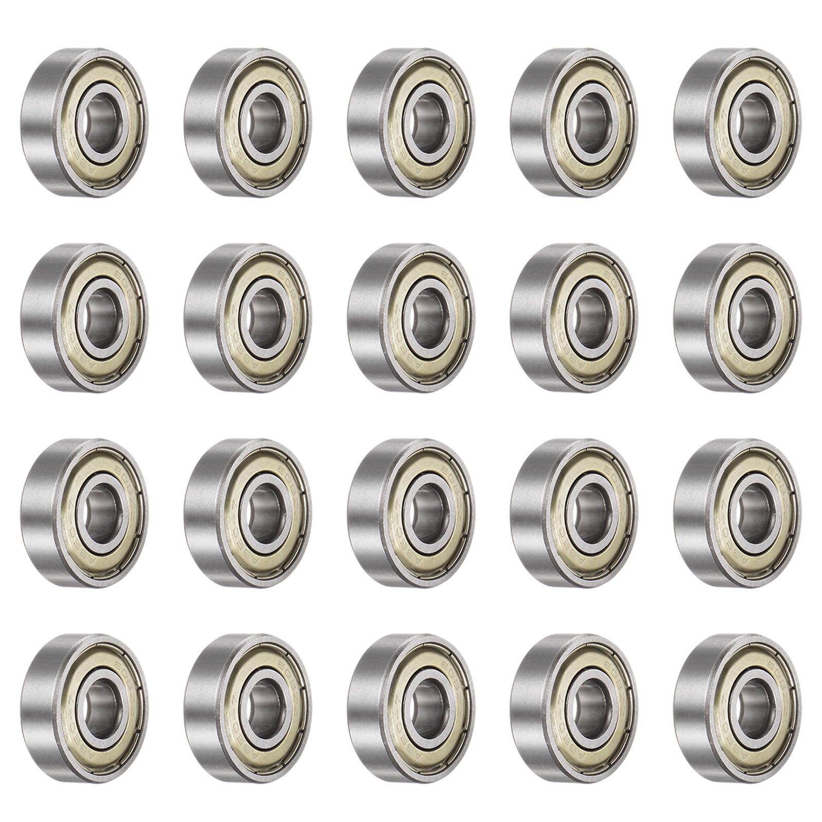 Uxcell S608ZZ Stainless Steel Ball Bearing - 8x22x7mm Double Shielded, ABEC-1, For Motors & Industrial Use
