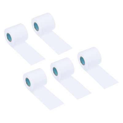 Harfington 2.4"x36.1ft Pipe Wrapping Tape, 5 Pack PVC Duct Tape Pipes Insulation Air Conditioner Tube Wrap Waterproof Non Adhesive for HVAC Electrical White