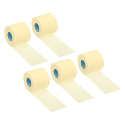 Harfington 2.4"x49.2ft Pipe Wrapping Tape, 5 Pack PVC Duct Tape Pipes Insulation Air Conditioner Tube Wrap Waterproof Non Adhesive for HVAC Electrical Beige
