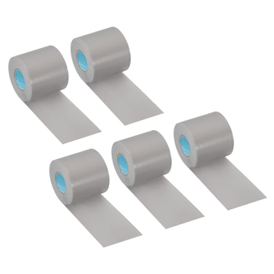 Harfington 2.4"x36.1ft Pipe Wrapping Tape, 5 Pack PVC Duct Tape Pipes Insulation Air Conditioner Tube Wrap Waterproof Non Adhesive for HVAC Electrical Gray