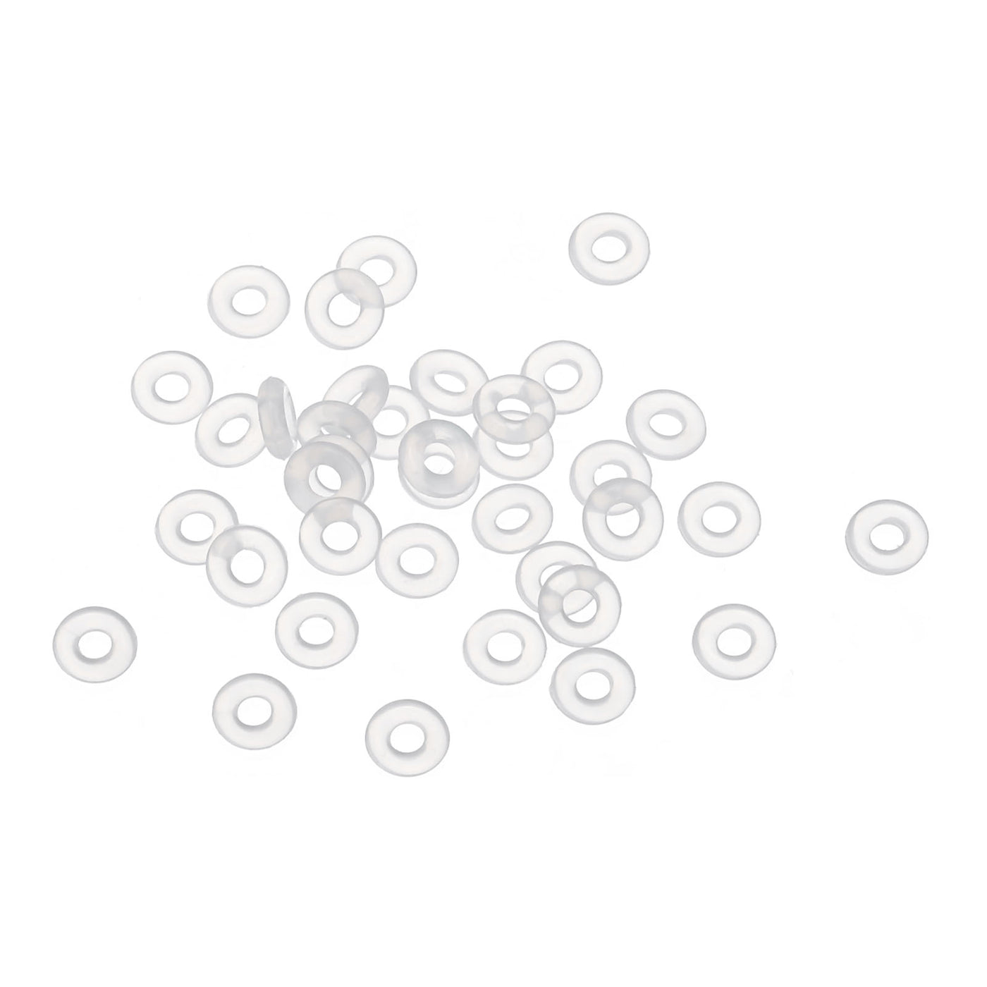 Harfington 5mm OD x 1.5mm Width Silicone O-Rings, 40 Pack VMQ Metric Sealing Gaskets for Faucets Piping Repair, White