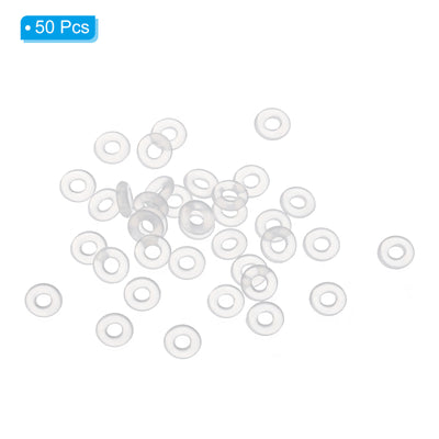 Harfington 5mm OD x 1.5mm Width Silicone O-Rings, 50 Pack VMQ Metric Sealing Gaskets for Faucets Piping Repair, White