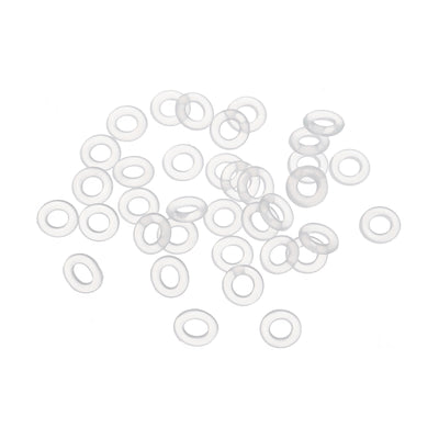 Harfington 6mm OD x 1.5mm Width Silicone O-Rings, 50 Pack VMQ Metric Sealing Gaskets for Faucets Piping Repair, White