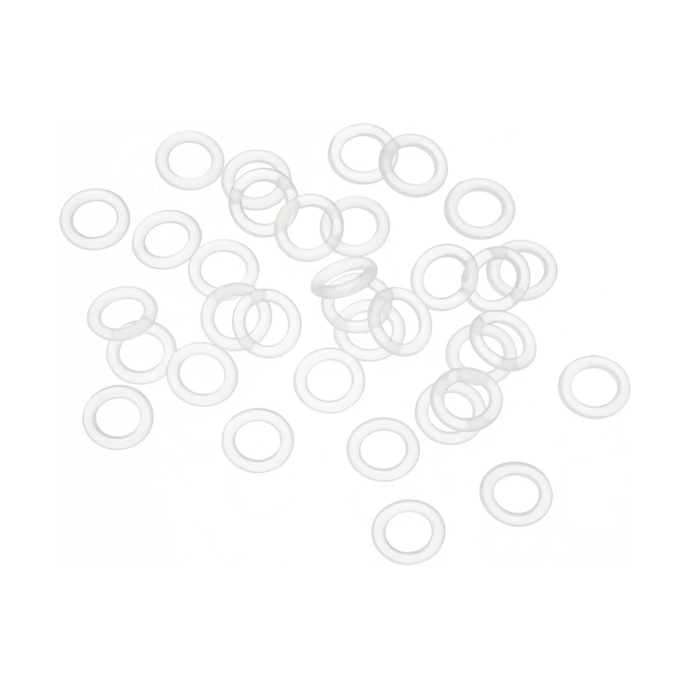 Harfington 8mm OD x 1.5mm Width Silicone O-Rings, 40 Pack VMQ Metric Sealing Gaskets for Faucets Piping Repair, White