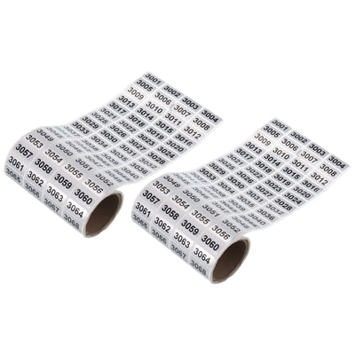 Harfington 3001 to 4000 Consecutive Number Stickers Inventory Label Black Numbers for Office Warehouse Numbering Classification, Total 2000pcs